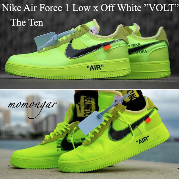 ナイキ スニーカー コピー[ナイキ x OFF WHITE] Air Force 1 Low "Volt" The Ten 2030304