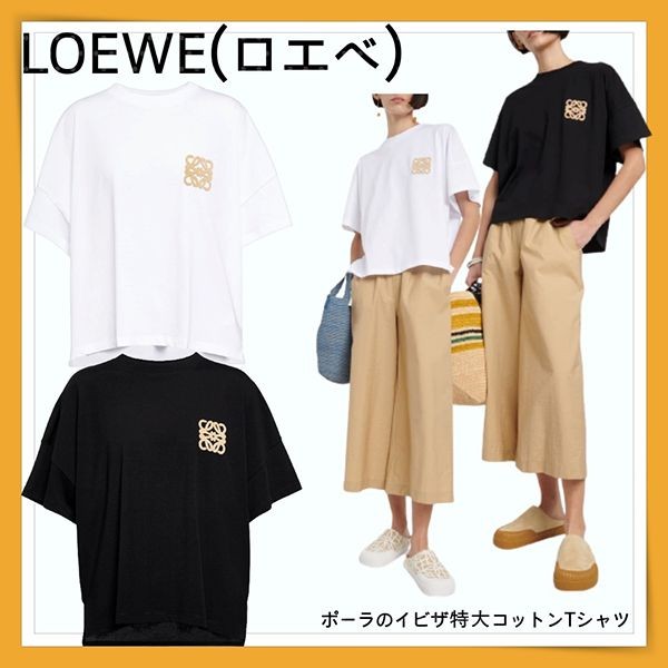 [送料無料]ロエベ ポーラのイビザ特大コットンTシャツ 偽物