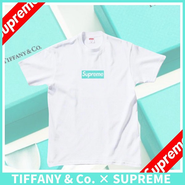 【シュプリーム x ティファニー】Box Logo Tee ボックスロゴ  Tシャツ 偽物 22030701