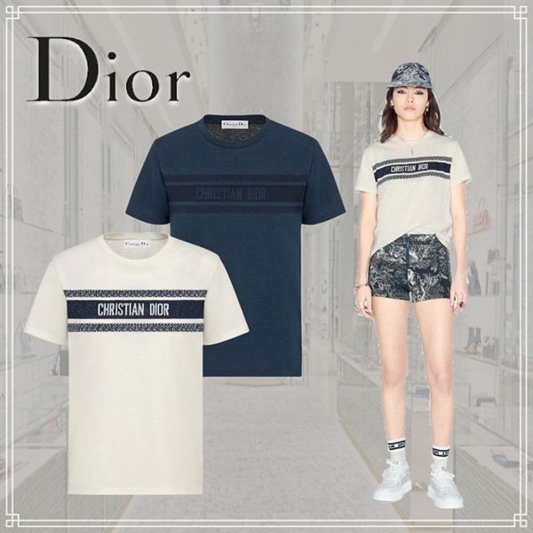 【大人気】ディオール☆Tシャツ トップス ロゴ シンプル 143T04A4043X0200