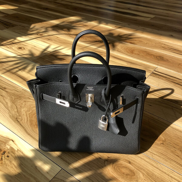 即発【エルメス】Birkin25コピー ブラック SV金具 Y刻 トゴPK01