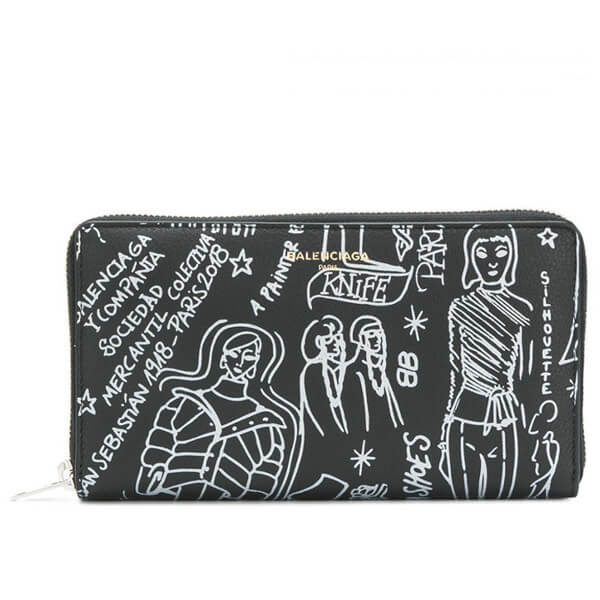 バレンシアガ 長財布 Classic Money Graffiti Wallet 8032217