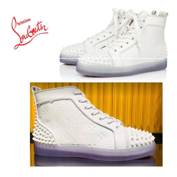 ◆ルブタンコピー 直営店◆Lou Spikes 2◆メンズハイカットスニーカー◆1201248W280